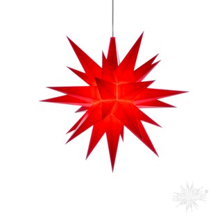Original Herrnhuter Weihnachtsstern Kunststoff A1 - 13 cm rot  inkl. LED E10